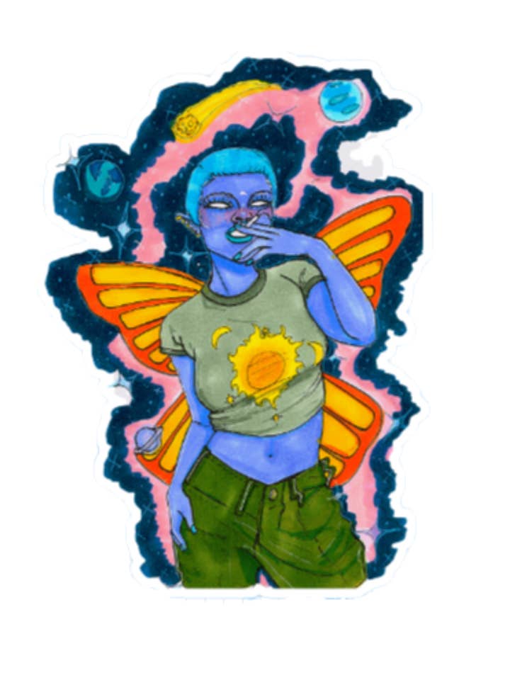 Cosmic Fairy Sticker for wholesale by D. Ridley Designs