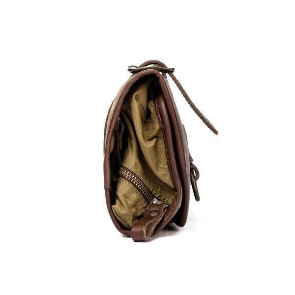 Mission Mercantile Leather Goods - Wholesale Toiletry Bag - Men's - Campaign Waxed Canvas Roll-Up Toiletry Shave Kit9