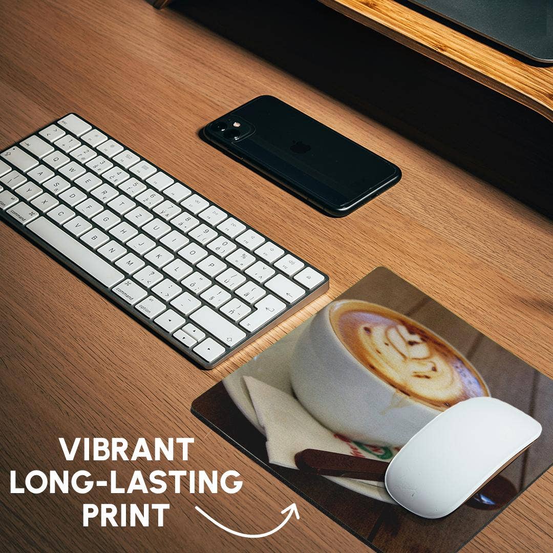 3dRose - Wholesale Mousepad/Trackpad - 3dRose, Americano Coffee with Tulip Design And Chocolate Spoon, Mouse Pad5