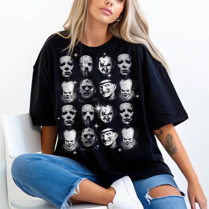 Comfort Colors Retro Halloween Shirt, Horrorfilm Trui voor wholesale door Glaime