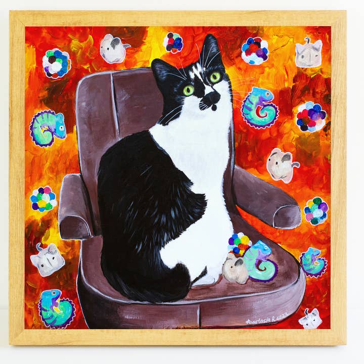 Freya with Toys Art Print for wholesale by MeerCatArt