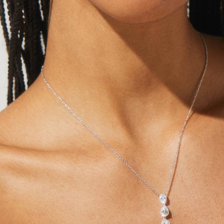 NADRI - Wholesale Y-Neck/Lariat Necklace - CHLOE PEAR DROP Y NECKLACE