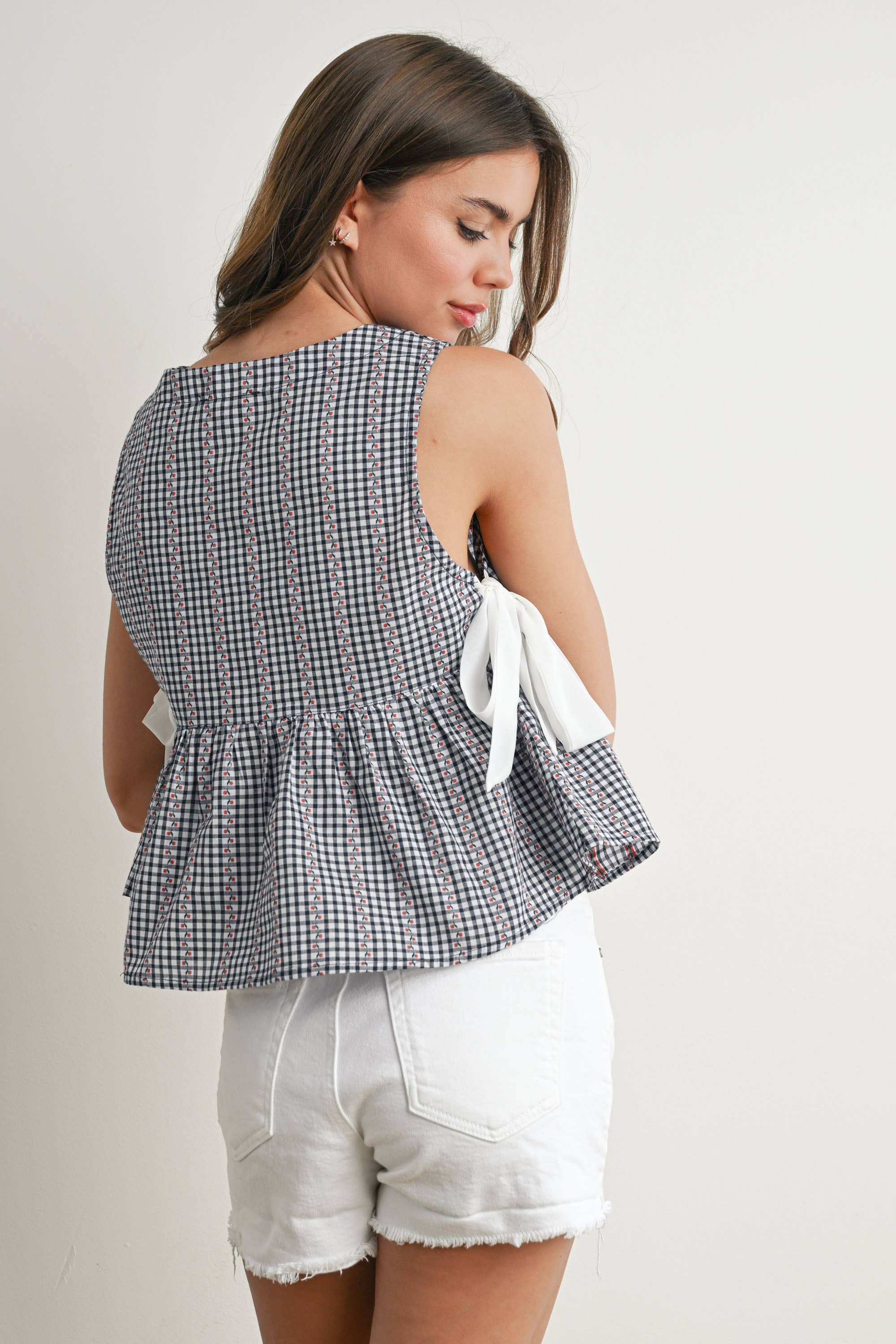 BUTTERMELON - Wholesale Blouse - Women's - Sky Meadow Peplum Top - BMT775028