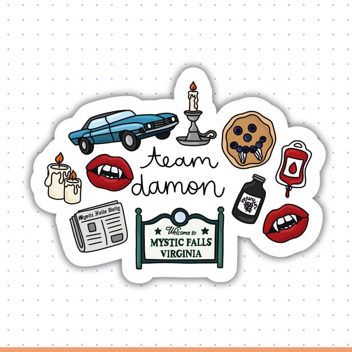 Autocollant Équipe Damon pour la vente par 256 Craft Co