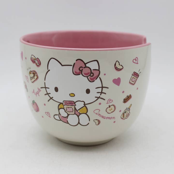 Silver Buffalo - Wholesale Bowl - Hello Kitty Apples & Cinnamon Boxed 20oz Ceramic Ramen Bowl4