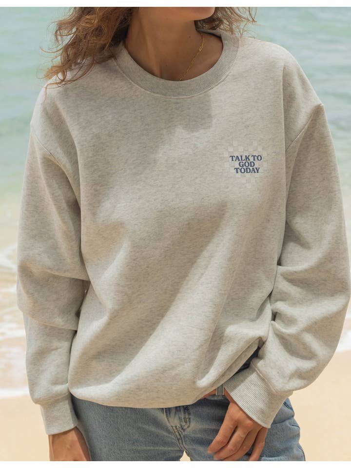 Elevated Faith - Wholesale Graphic Sweatshirt - Women's - Talk to God Unisex Crewneck3