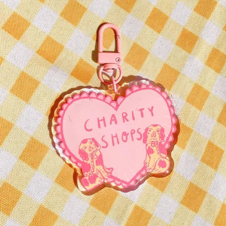 Velgørenhedsbutikker Akryl Nøglering Charm for engroshandel hos Sophie Heywood