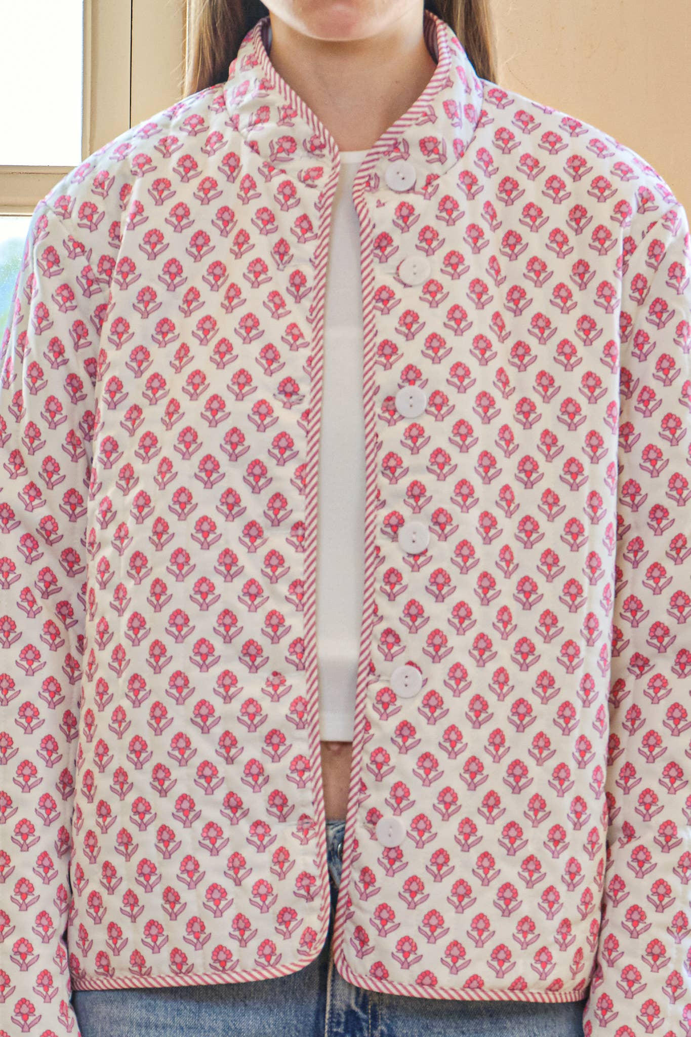 ROSIE POSIE - Wholesale Jacket - Women's - RP2545 - Two-in-One Reversible Floral and Stripe Jacket2