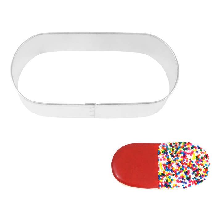 Pill Capsule Cookie Cutter (3.75") for wholesale by R&M International