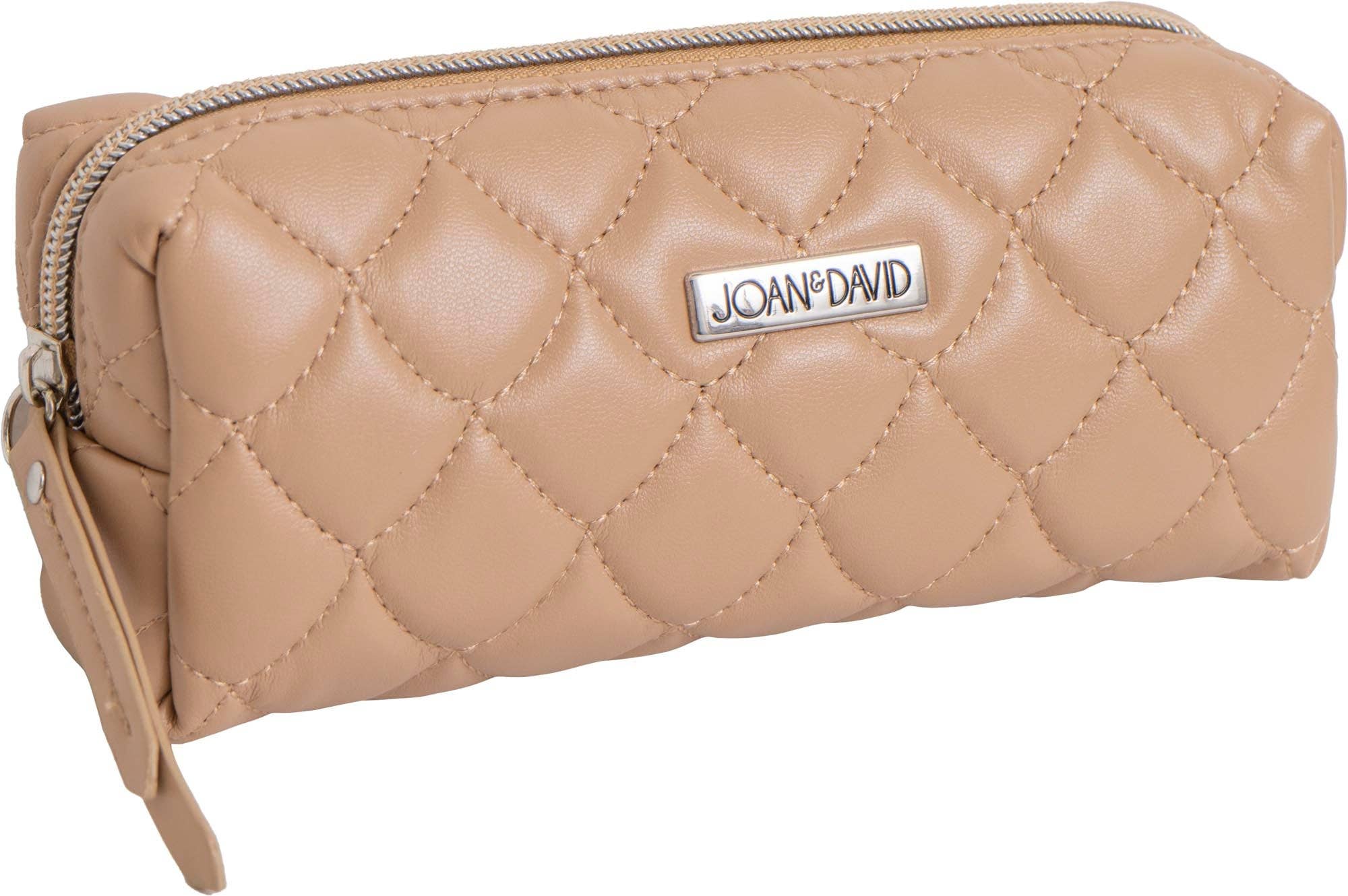 Magid - Wholesale Makeup/Cosmetic Bag - Joan & David Scallop Diamond Quilted Faux Leather 4-Piece Clear Cosmetic Bag Set17