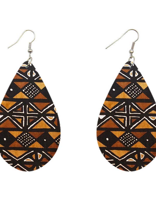Brown mud - African inspired earrings for wholesale by AfricanFabs