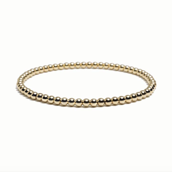 3mm Gold Bead Bracelet for wholesale by Callie Lee ®️