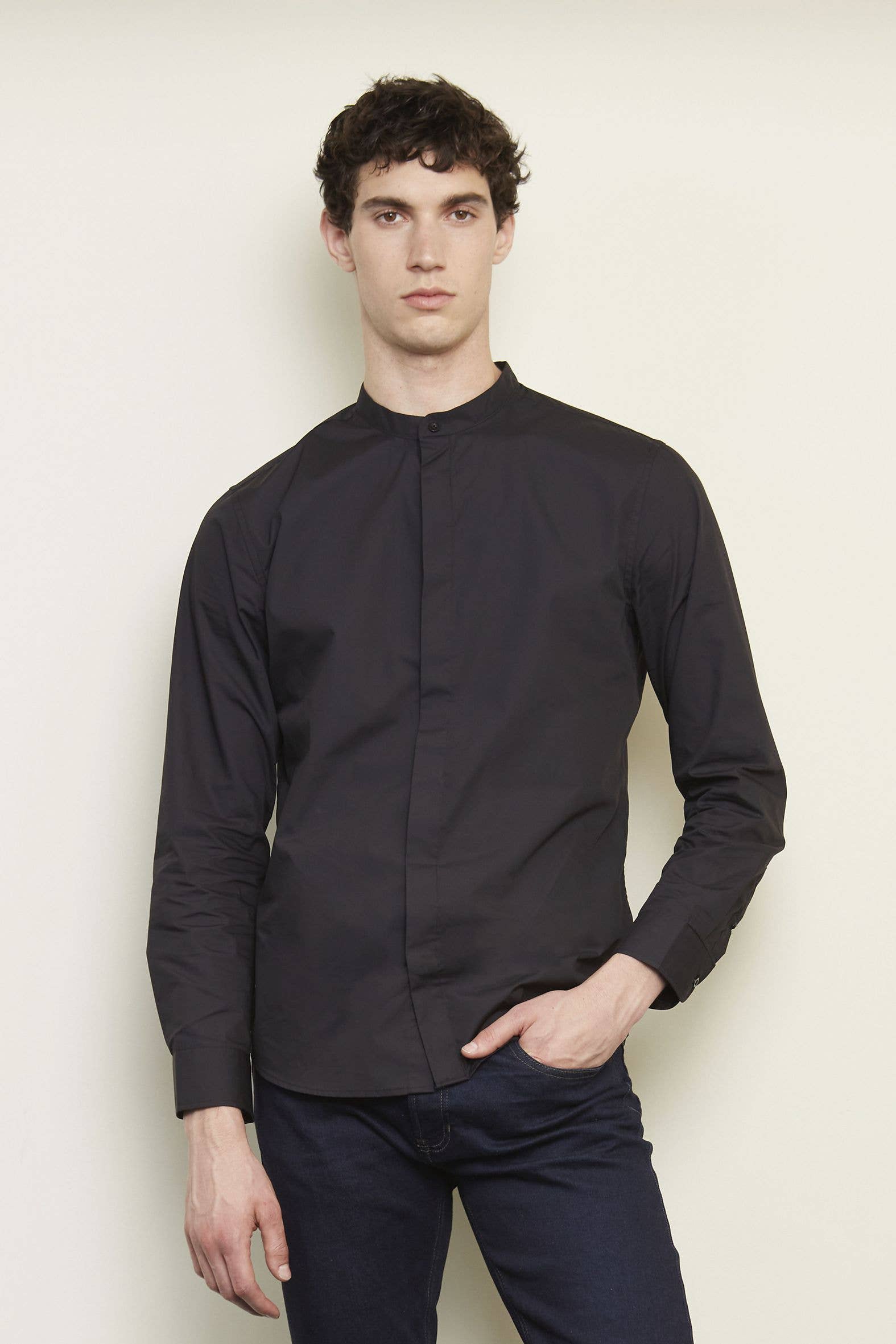 Black BART MEN. Shirt. With Mandarin Collar. 5XL.Black for wholesale on Faire3