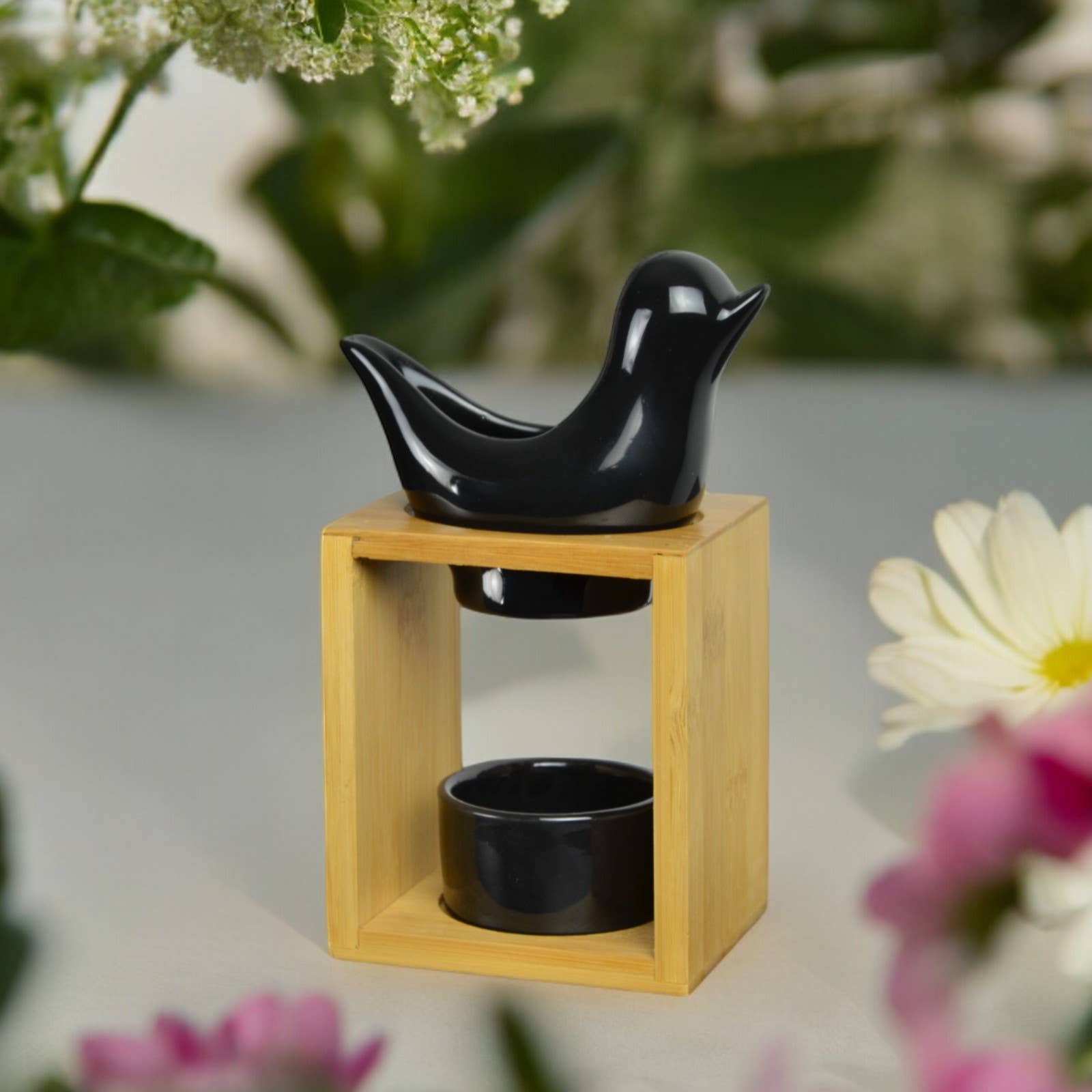 Zen'Arôme - Wholesale Waxbrander - Birdy zwarte geurkaarsen en brander4