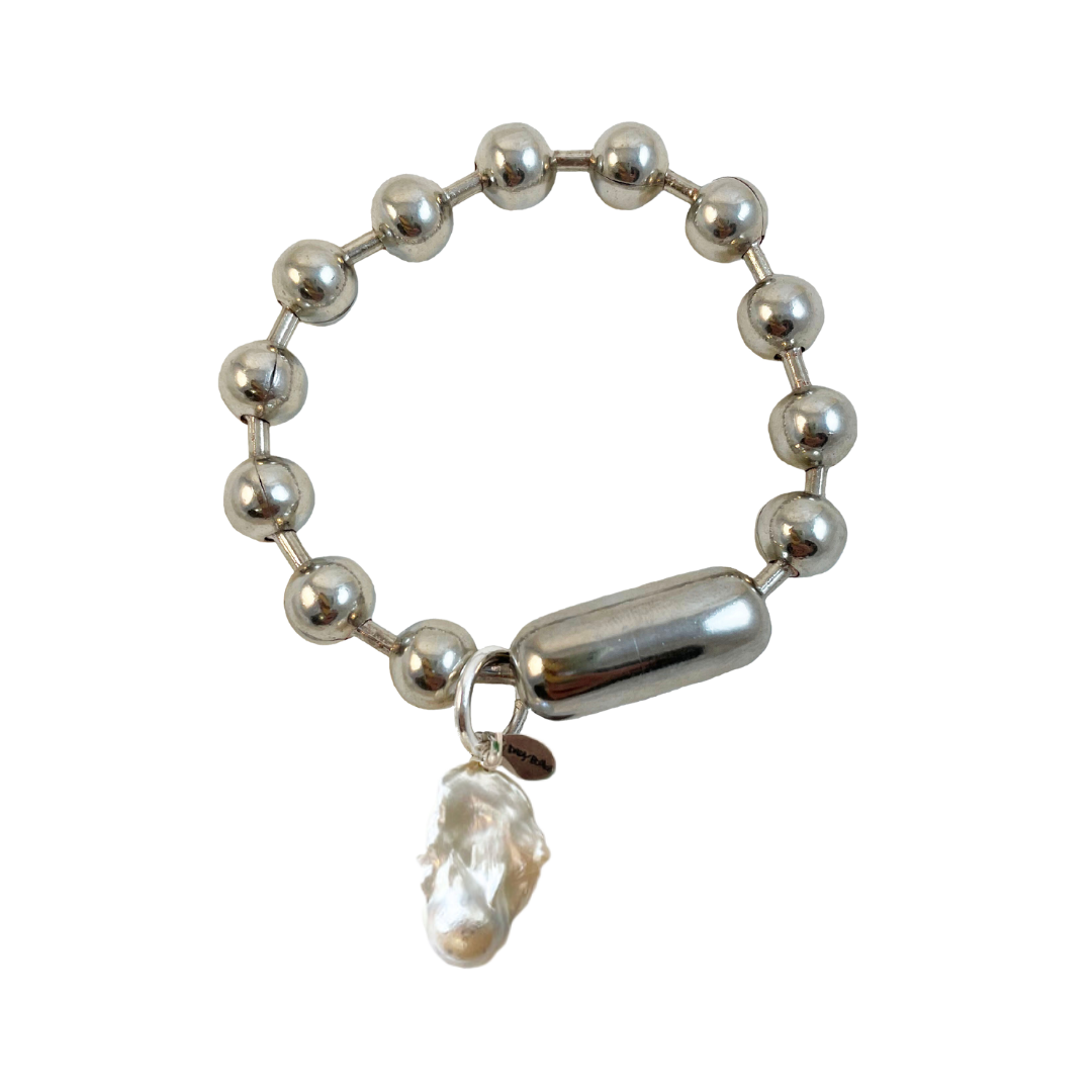 Wholesale Baroque Pearl Ball Chain Bracelet for your store