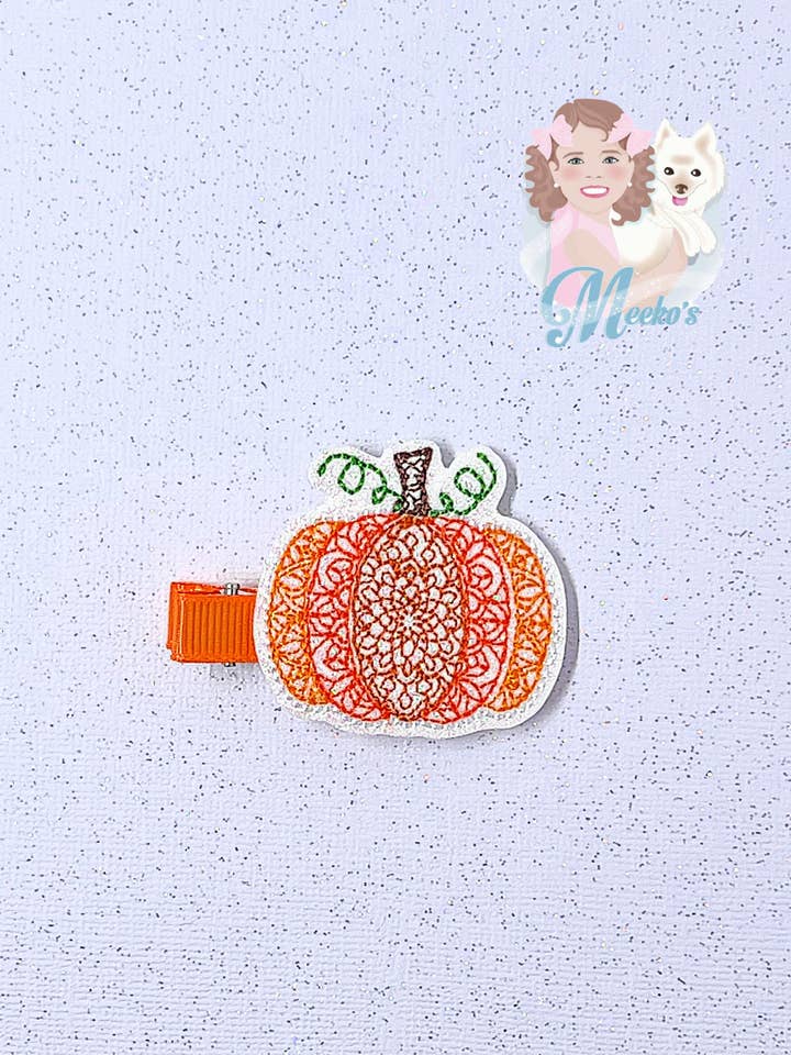 Fermagli per capelli a forma di zucca per bambine Accessori autunnali per la vendita all'ingrosso da parte di Meeko’s Must Haves
