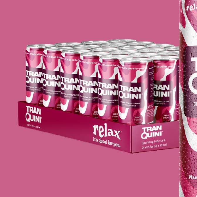 12pk Hibiscus Sparkling Adaptogen Drink - Stress Relief for wholesale by Innoviom Brands