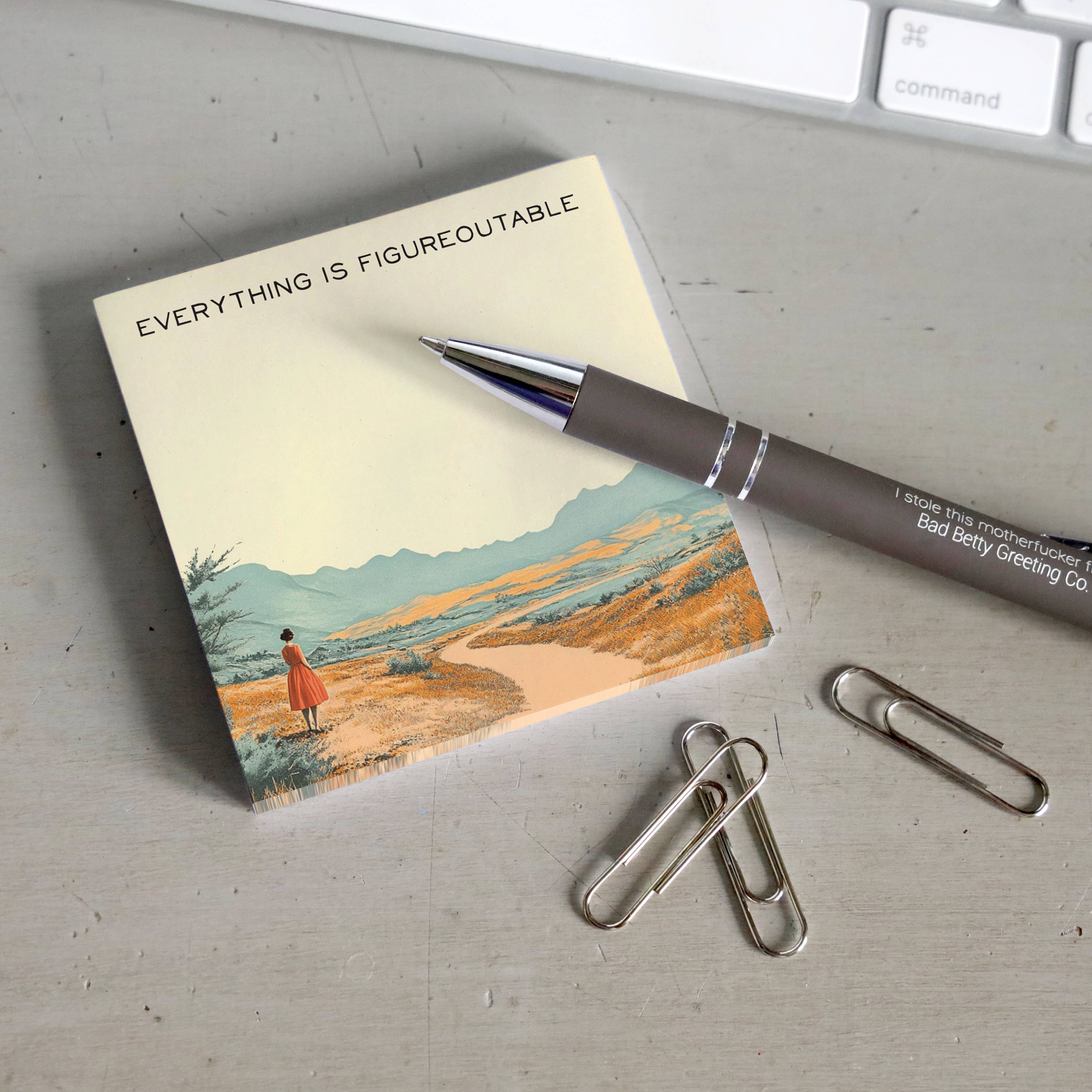 Bad Betty Greeting Co. - Wholesale Sticky Notes - Everything is Figureoutable -  Motivational Sticky Note Pad2