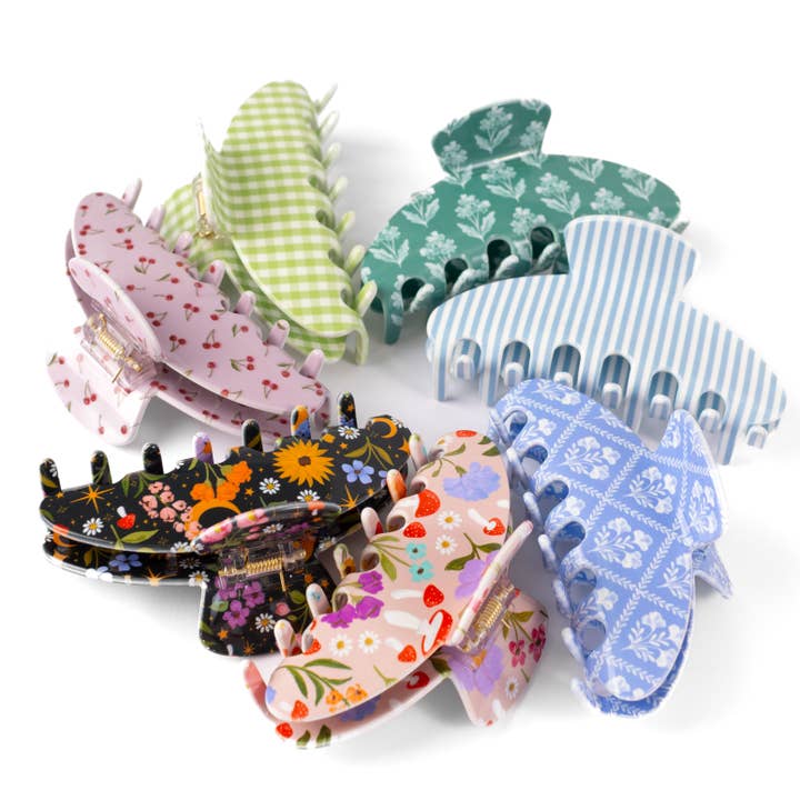 Floral Claw Clip for wholesale by Elyse Breanne Design