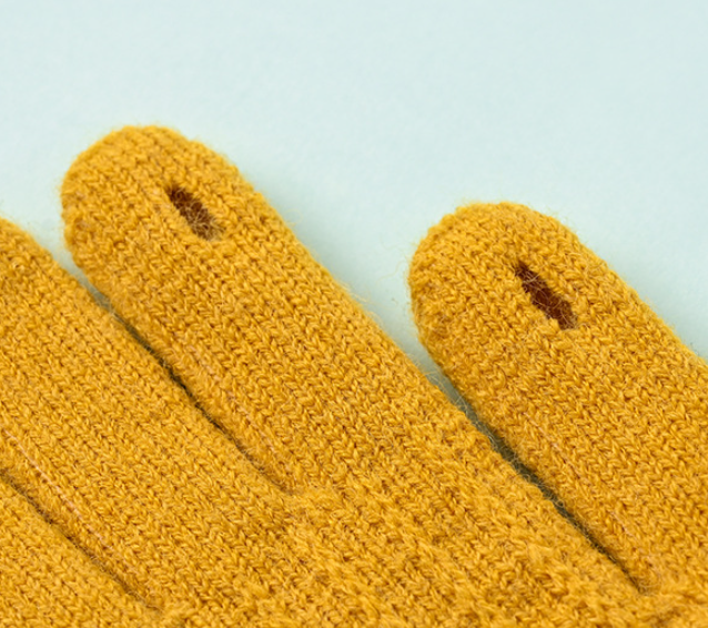 Little Trendy - Vente Gants – femme - Gants chauds en tricot Pearl Bow Sweet Knitted pour femmes13