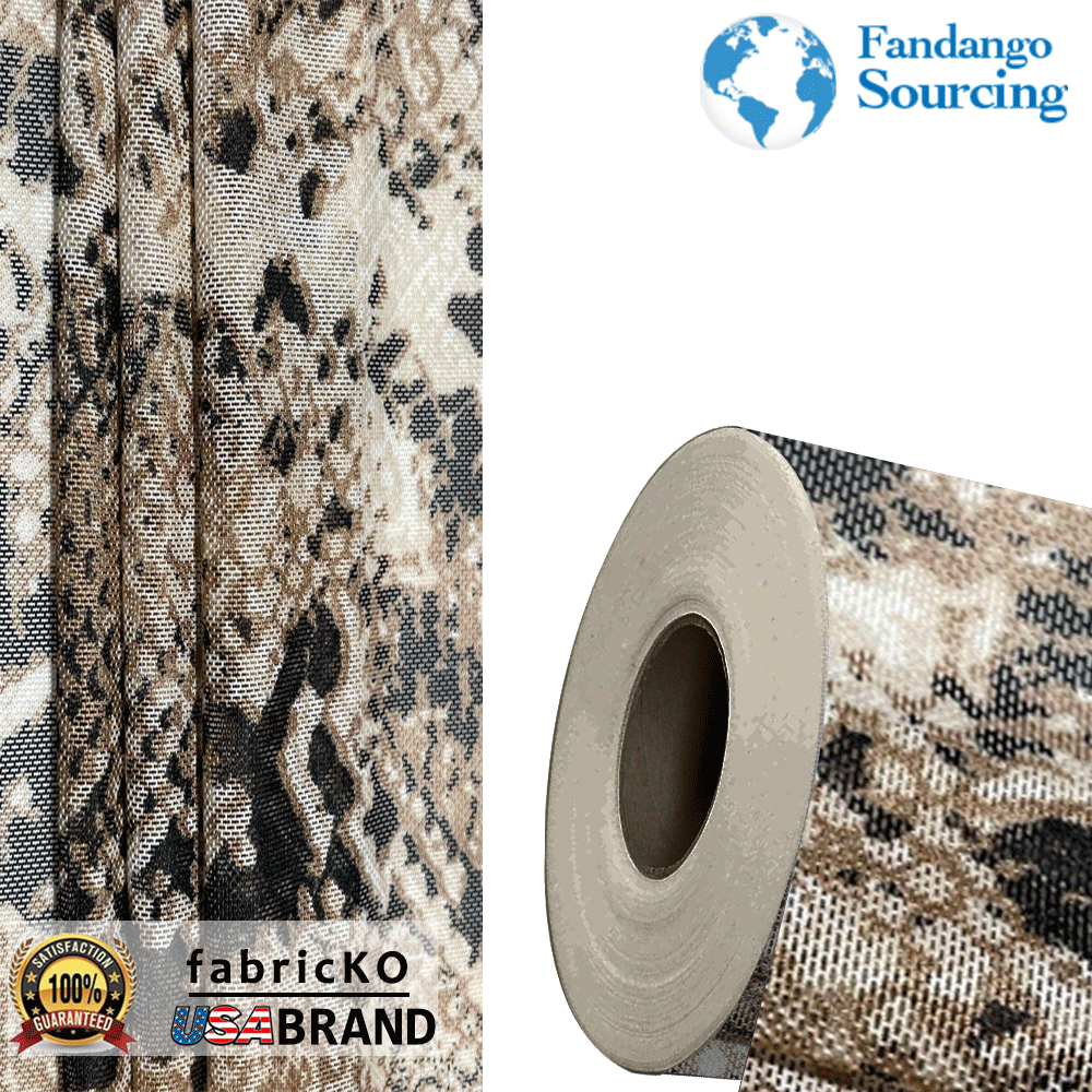 WeBaG N WeCoveR - Vente Tissu - Tissu Power Mesh imprimé en peau de serpent transparente0