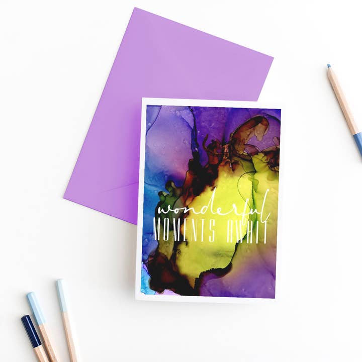 wonderful moments await | retirement well wishes | wedding for wholesale by Smiles By Megan | Zatetic Studios, LLC