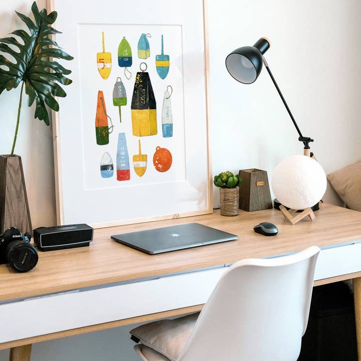 Studio Tuesday – wholesale Konsttryck – Hummer Bojar akvarellmålning, Färgglada Nautisk Tryck2