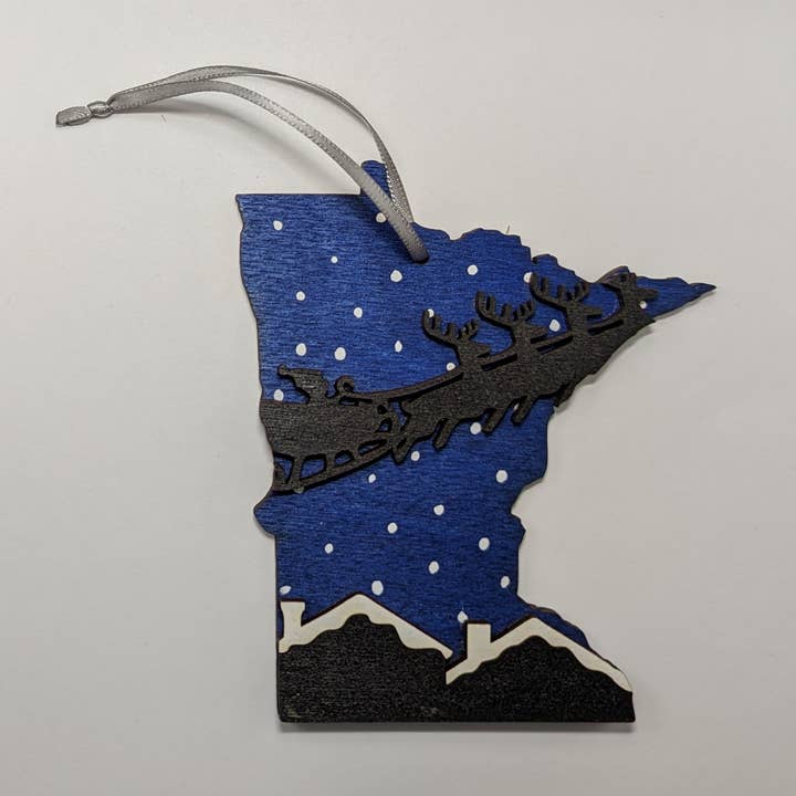 Knit and Nailed - Wholesale Ornament - Minnesota Wood Ornament Art 5" varieties11