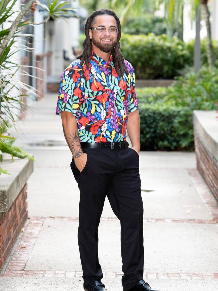 CHEMISE À FLEURS D'HIBISCUS HAPPIER POUR HOMME pour la vente par HAPPIER VMINGACE