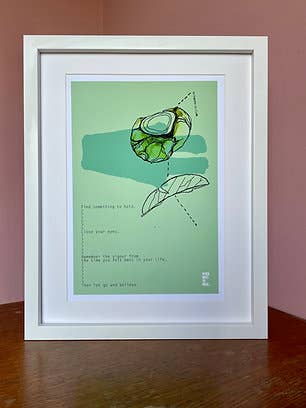 Art Print: Something to Hold - Small (A5) for wholesale by Other Ways to Walk