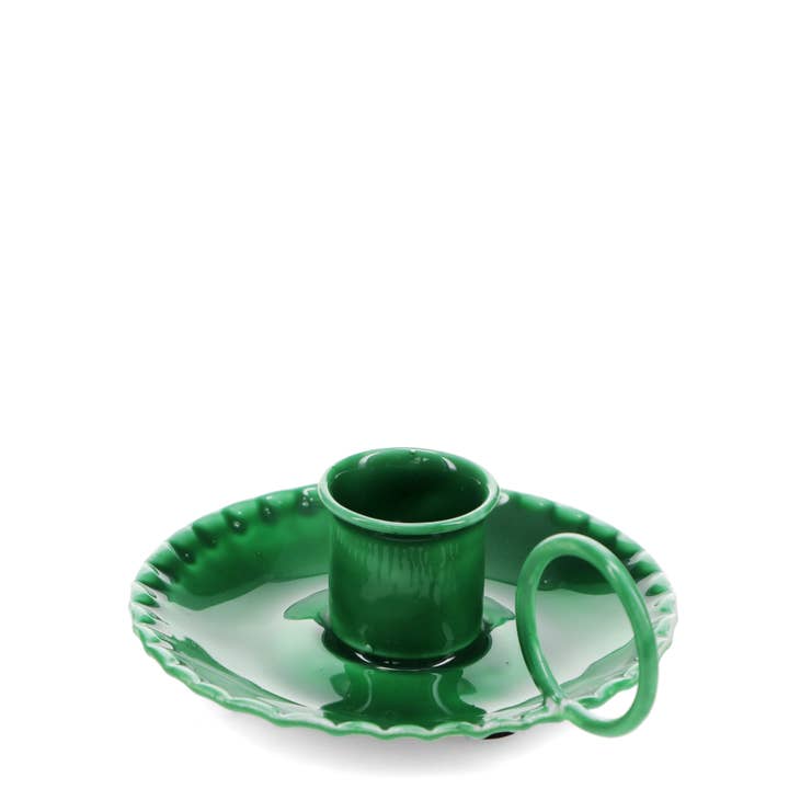 Rex B2B - UK – wholesale Candle holder – Enamel chamberstick candle holder - Dark green0