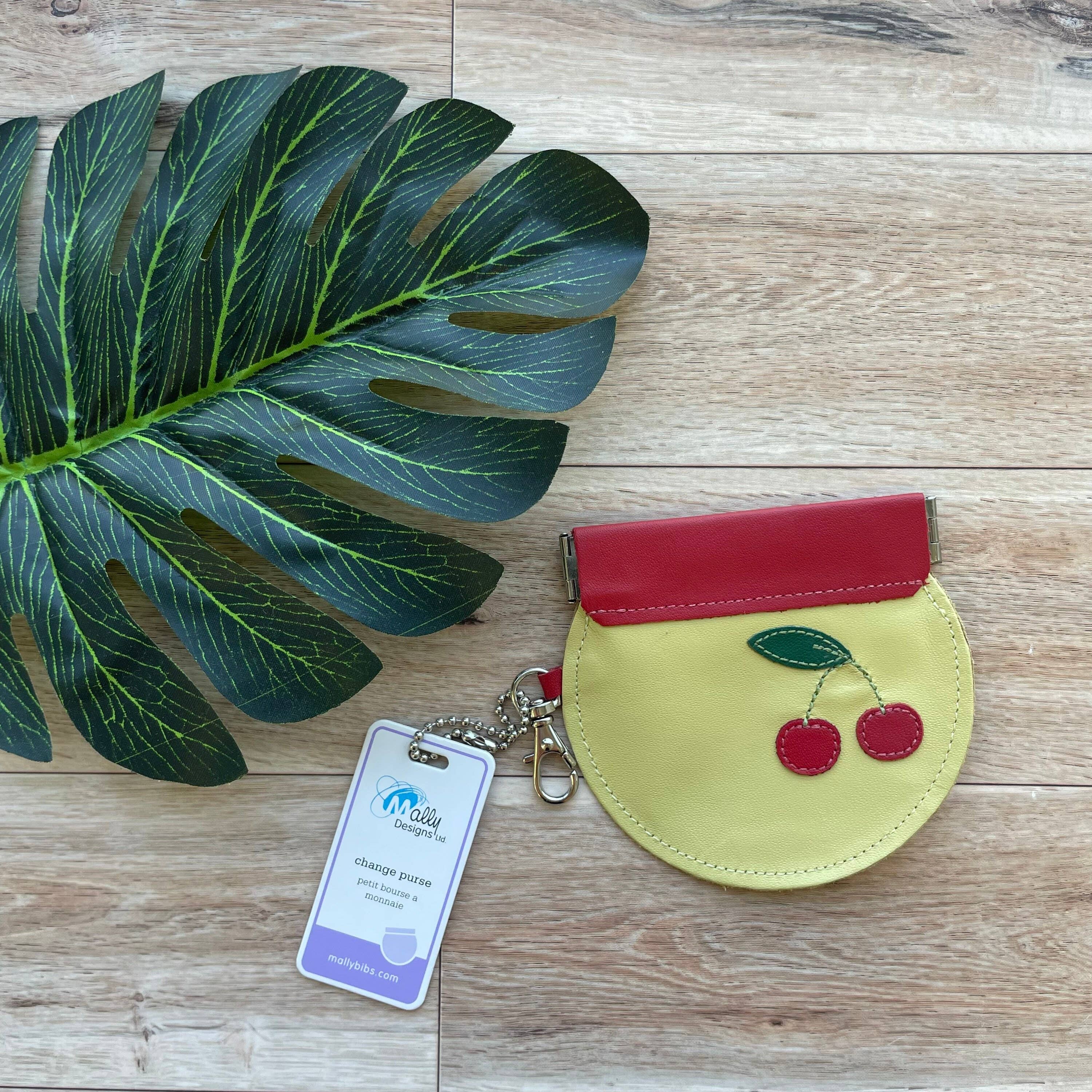 Mally Designs – wholesale Myntväska - Dam – Körsbärsmyntväska, rund myntväska, snäpplånbok1