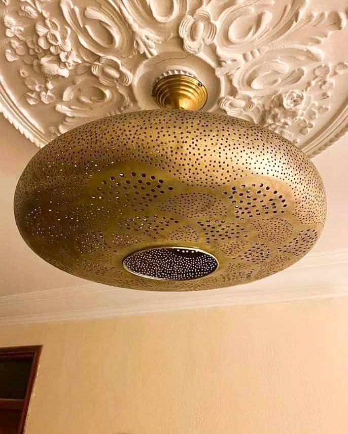 bazarifinagh - Wholesale Chandelier/Hanging Light - Moroccan Braass lantern, Handmad Moroccan lamp2
