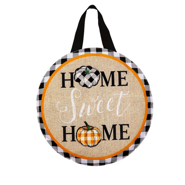 Home Sweet Home Pumpkins Door Hanger for wholesale by Briarwood Lane