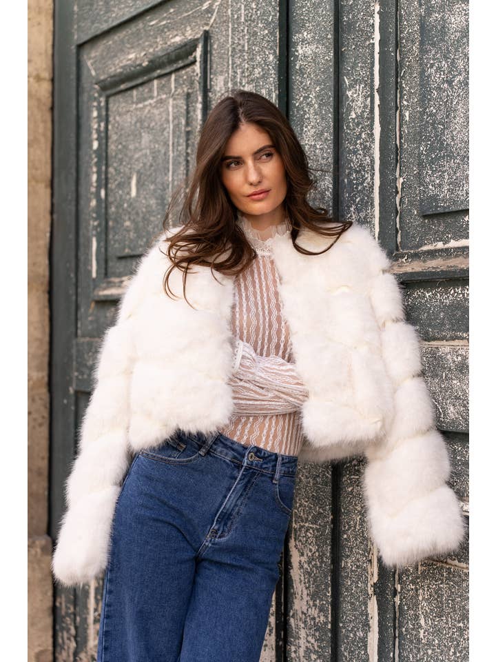 CHOKLATE PARIS - Wholesale Jacket - Women's - Paula short faux fur jacket - Y168