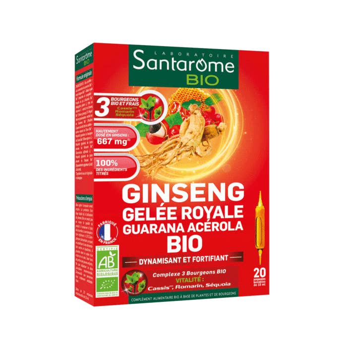 SANTAROME BIO - Wholesale Oral Supplement/Vitamin - Ginseng Royal Jelly Guarana Acerola Organic4