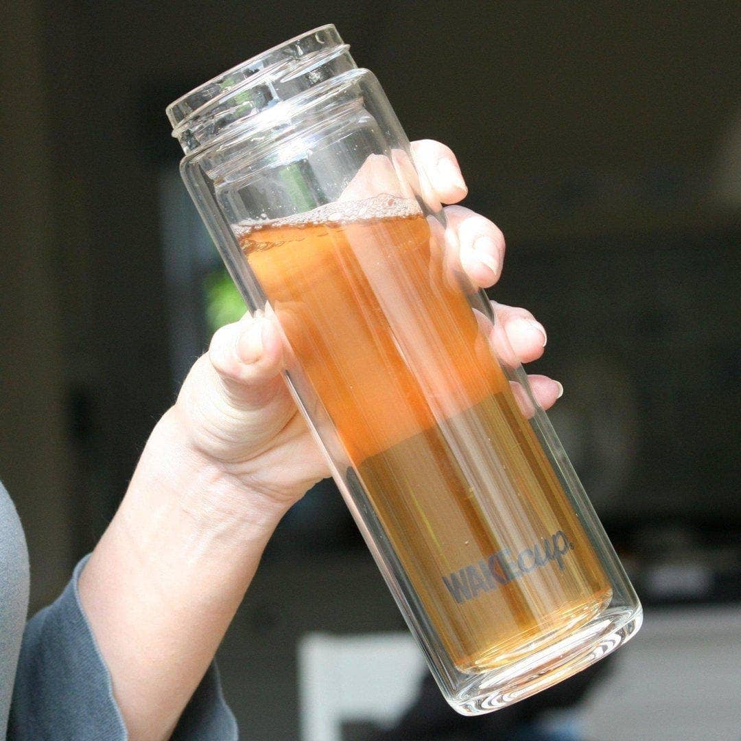 Global WAKEcup - Vente Passoires à thé/infuseurs - Infuseur à thé en verre avec couvercle en bambou biologique11