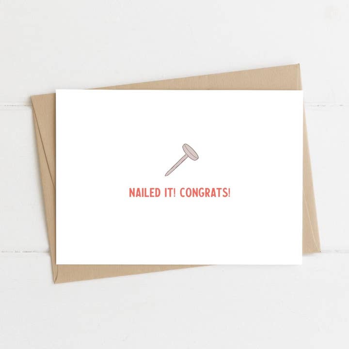 Love Pun Greeting Card - Nail for wholesale by Be Well Stationery