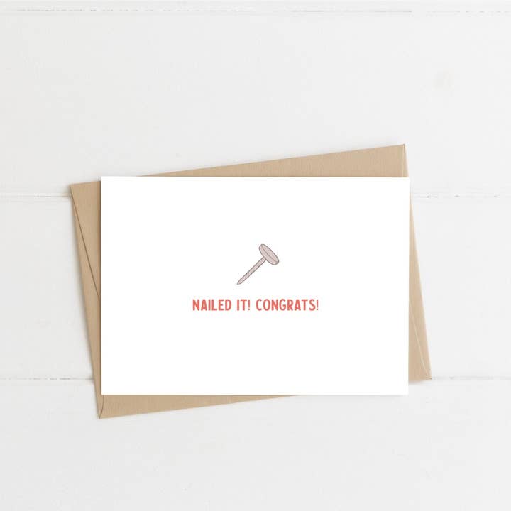 Be Well Stationery - Vendita all'ingrosso Biglietto di congratulazioni - Biglietto d'auguri con gioco di parole sull'amore - Chiodo