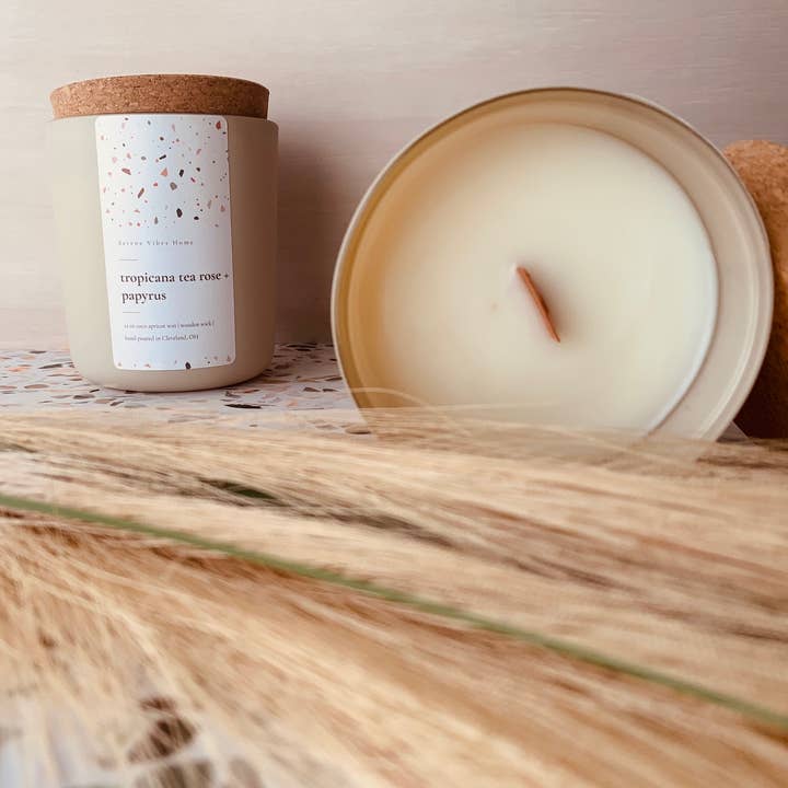 Serene Vibes Home - Wholesale Jar/Filled Candle - Coconut Apricot 12oz Candle1