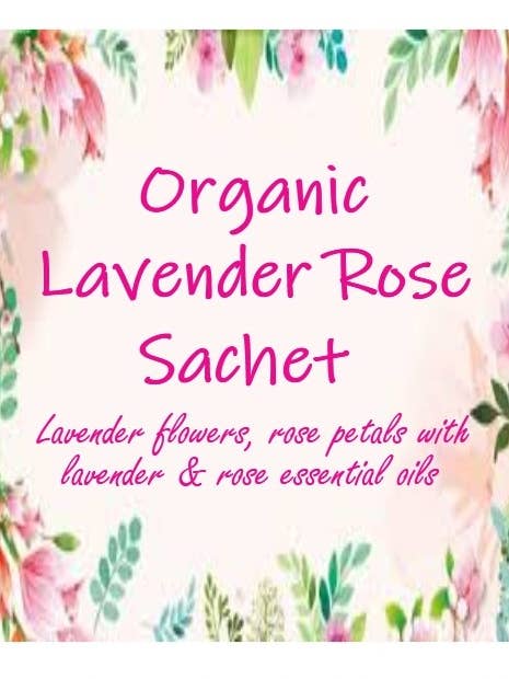 SACHET Lavande Rose Bio, herbes, huiles essentielles pour la vente par Deep Breath Designs, LLC