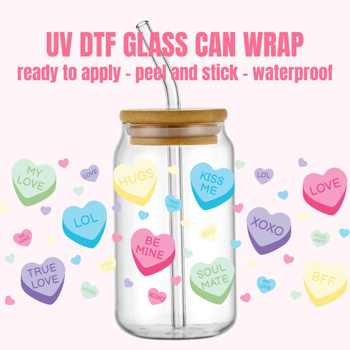 Taça UV DTF Dia dos Namorados 28 por atacado de One Stop Cups