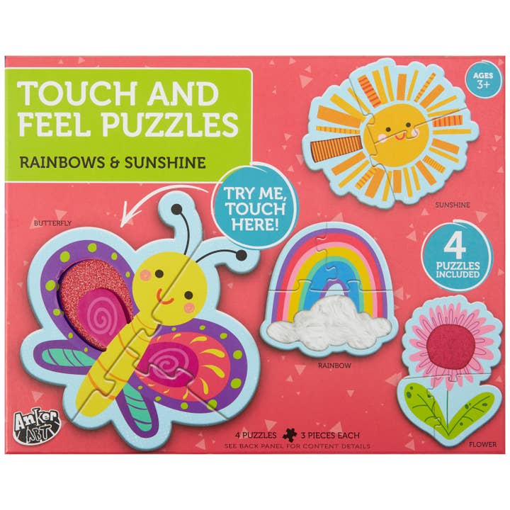Touch and Feel Puzzles – Rainbows & Sunshine for wholesale by Anker Play Products