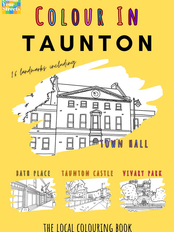 Taunton Colouring Book (A4) for wholesale by Colour Your Streets
