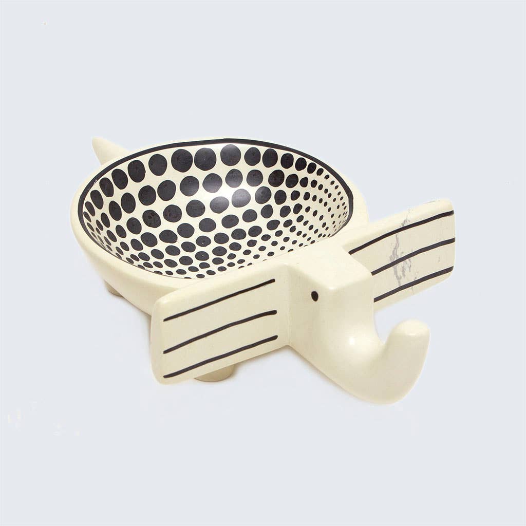 AARVEN – Prato/tigela decorativa por atacado – Pratos com elefantes esculpidos à mão em pedra-sabão do Quênia7