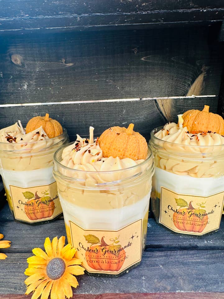 Cinnamon cream candle for wholesale by Chaleur Gourmande