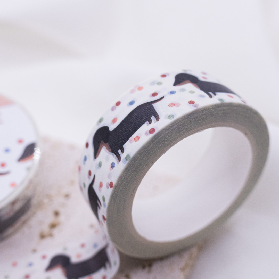 Tilda&Theo - Wholesale Washi Tape - Washi Tape Dachshund - Dog Washi Tape Masking Tape 2