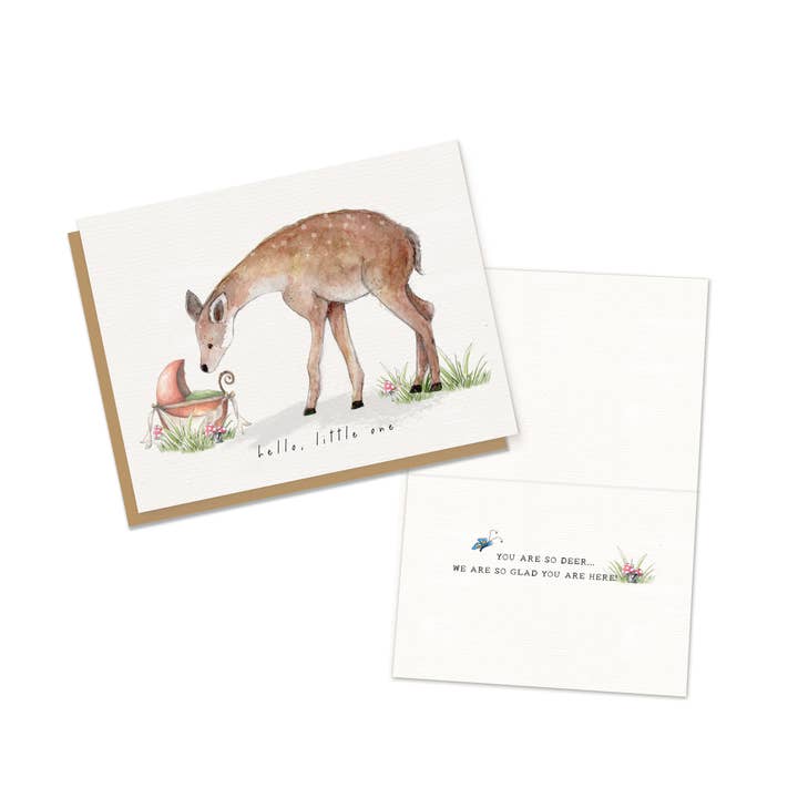 Lizzy & Grace - Wholesale Baby Card - Deer Little One | Baby Shower | Baby | Congratulations Card
1