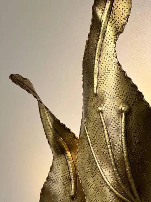 Arel Lighting - Wholesale Sconce - Nisia Hammered Brass Wall Sconce6