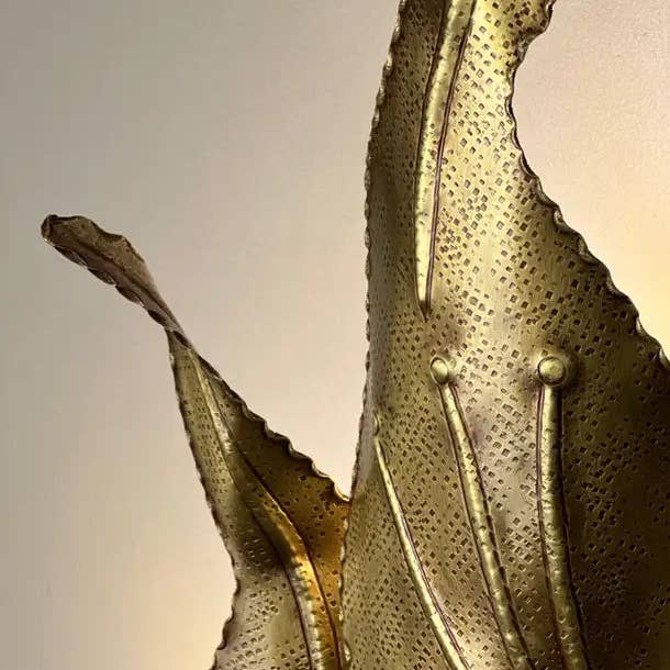 Arel Lighting - Wholesale Sconce - Nisia Hammered Brass Wall Sconce6